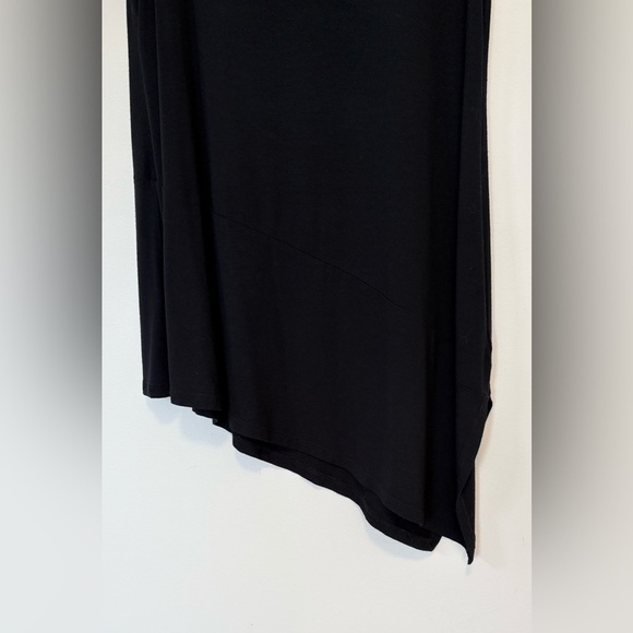 Eileen Fisher Black Asymmetrical Stretch Jersey tank , size : XS - Picture 5 of 7